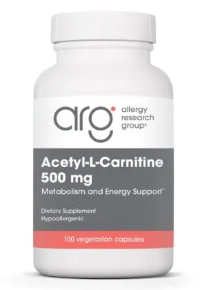 Allergy Research Group Acetyl L-Carnitine 500mg -- acetyl-l-carnitine, metabolism support.