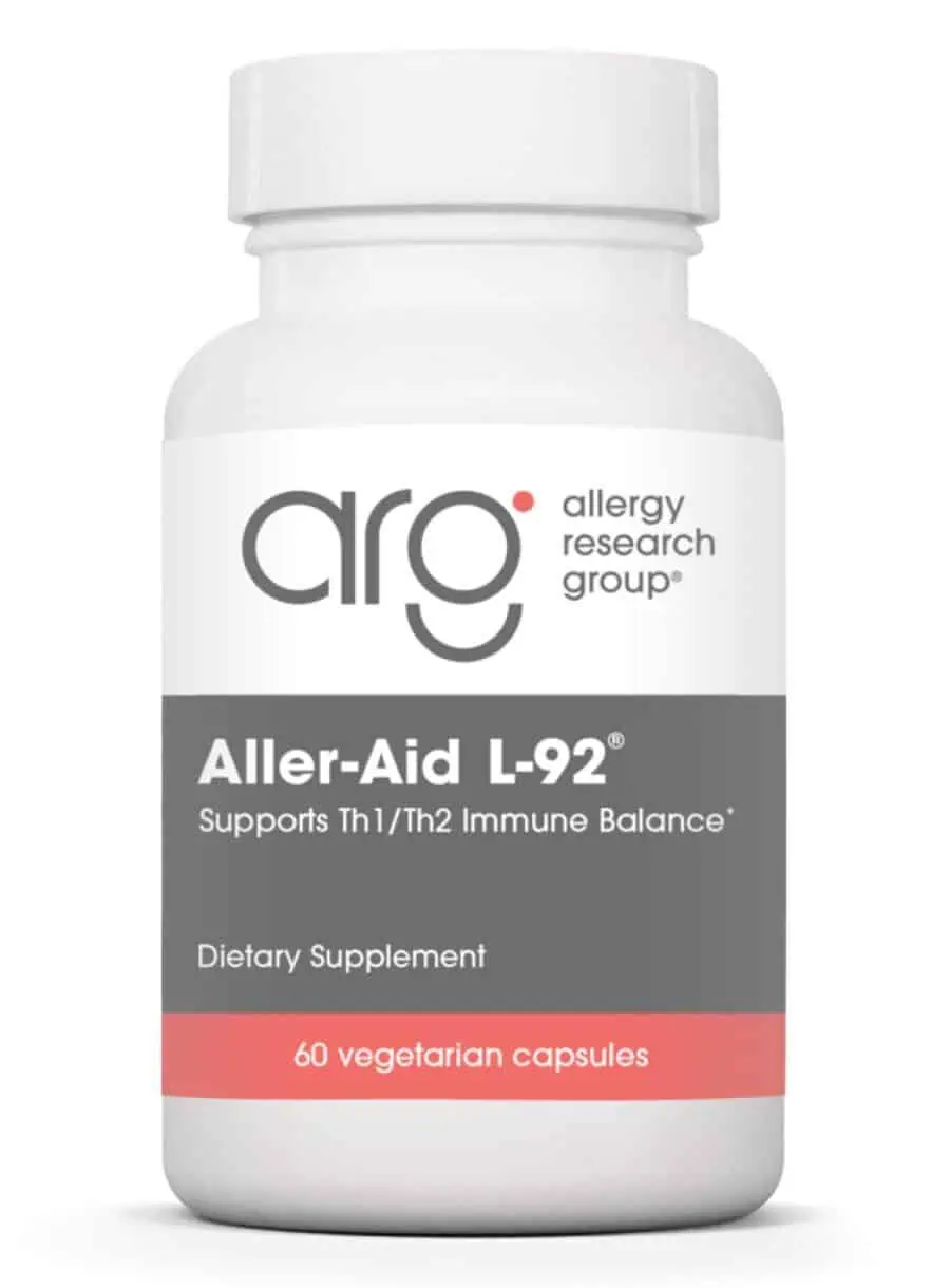 Allergy Research Group Aller-Aid L-92 with L. acidophilus L-92 -- immune support, seasonal support.