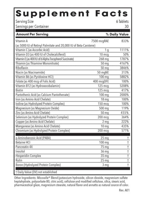 Allergy Research Group Androvite(R) -- men's health, nutritional supplement. - Back