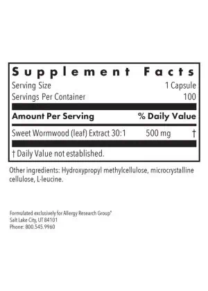 Allergy Research Group Artemisia -- immune support, joint comfort. - Back