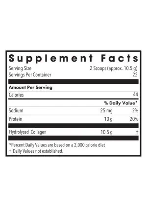 Allergy Research Group Arthred Collagen Formula -- collagen supplement, hydrolyzed collagen. - Back