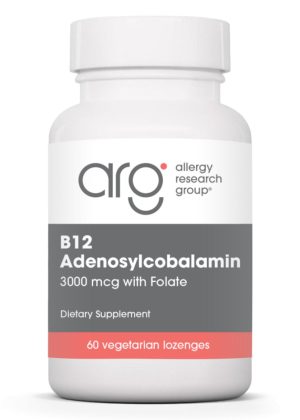 Allergy Research Group B12 Adenosylcobalamin 3,000mcg -- activated vitamin B12, energy support.