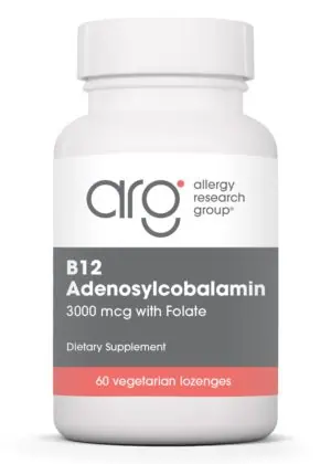Allergy Research Group B12 Adenosylcobalamin 3,000mcg -- activated vitamin B12, energy support.