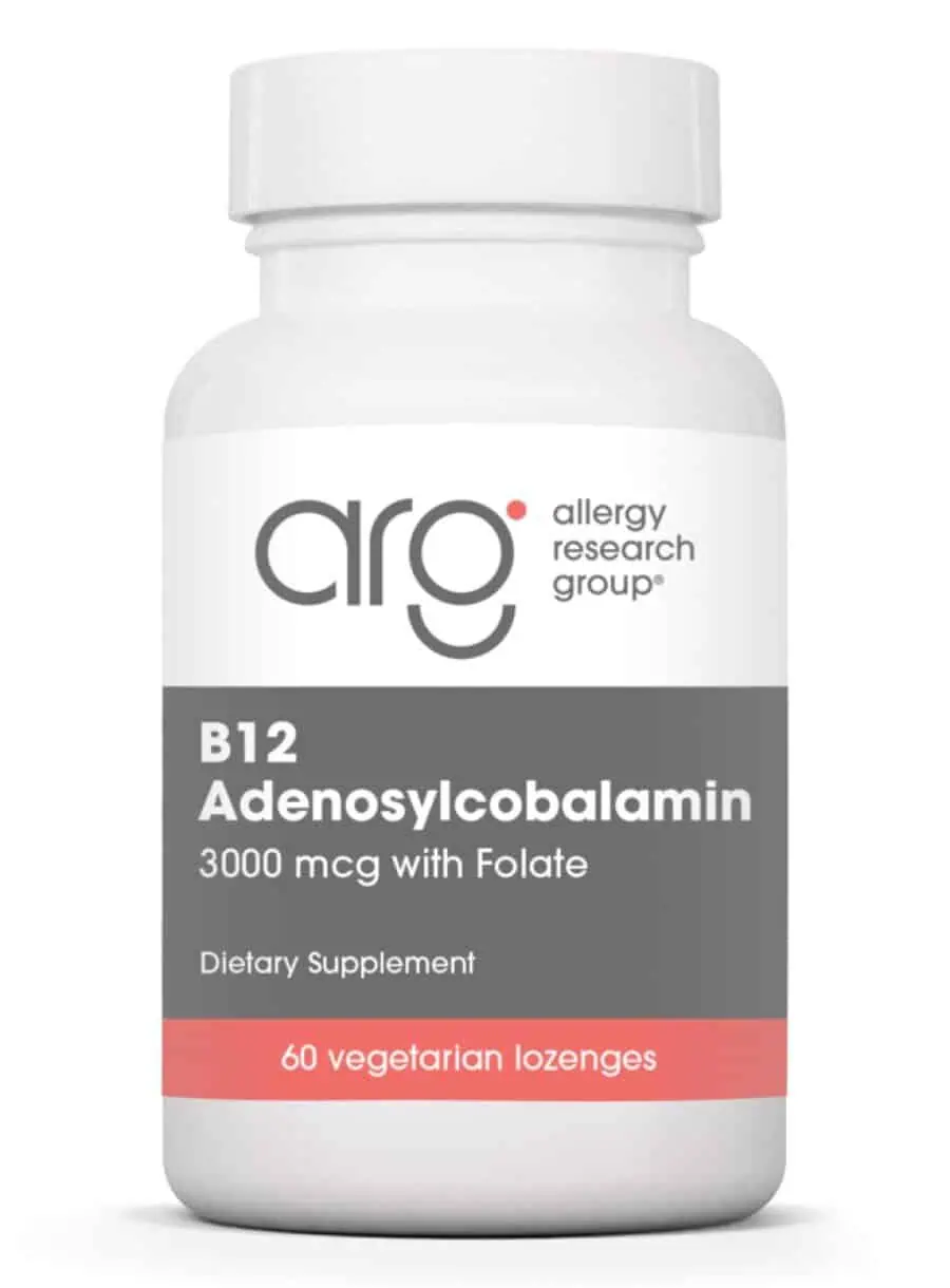 Allergy Research Group B12 Adenosylcobalamin 3,000mcg -- activated vitamin B12, energy support.