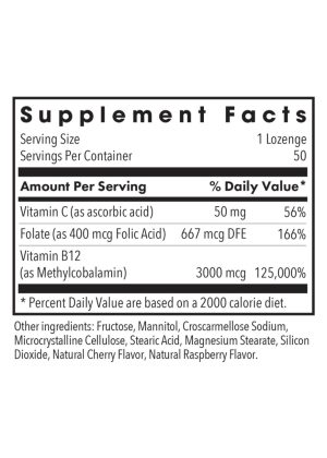 Allergy Research Group B12 Methylcobalamin 3,000mcg -- activated vitamin B12, methylcobalamin - Back