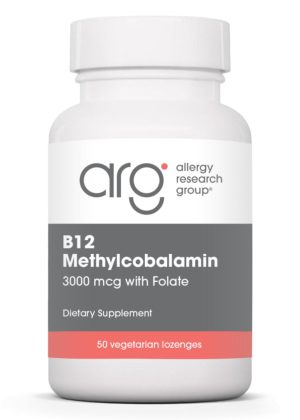 Allergy Research Group B12 Methylcobalamin 3,000mcg -- activated vitamin B12, methylcobalamin