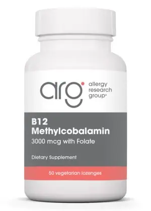 Allergy Research Group B12 Methylcobalamin 3,000mcg -- activated vitamin B12, methylcobalamin