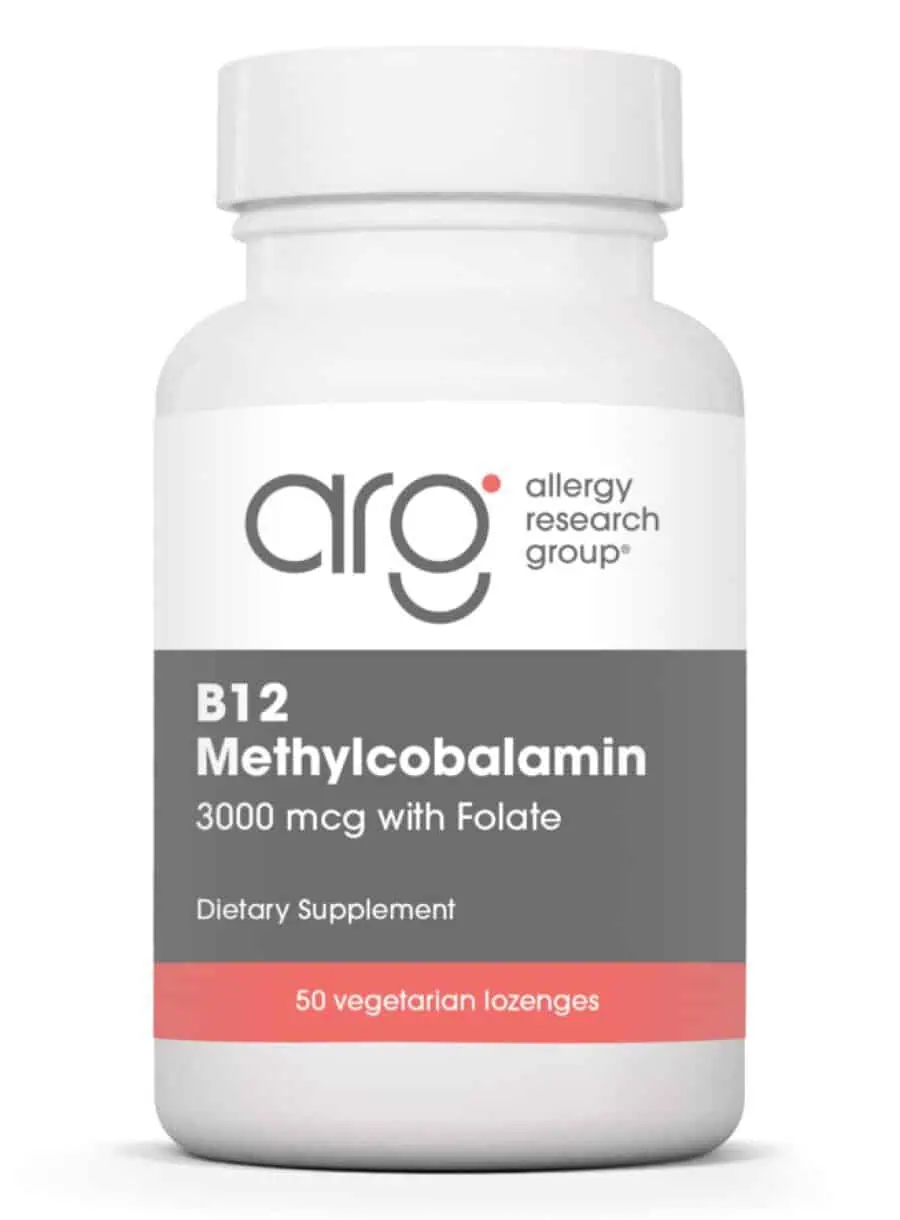 Allergy Research Group B12 Methylcobalamin 3,000mcg -- activated vitamin B12, methylcobalamin