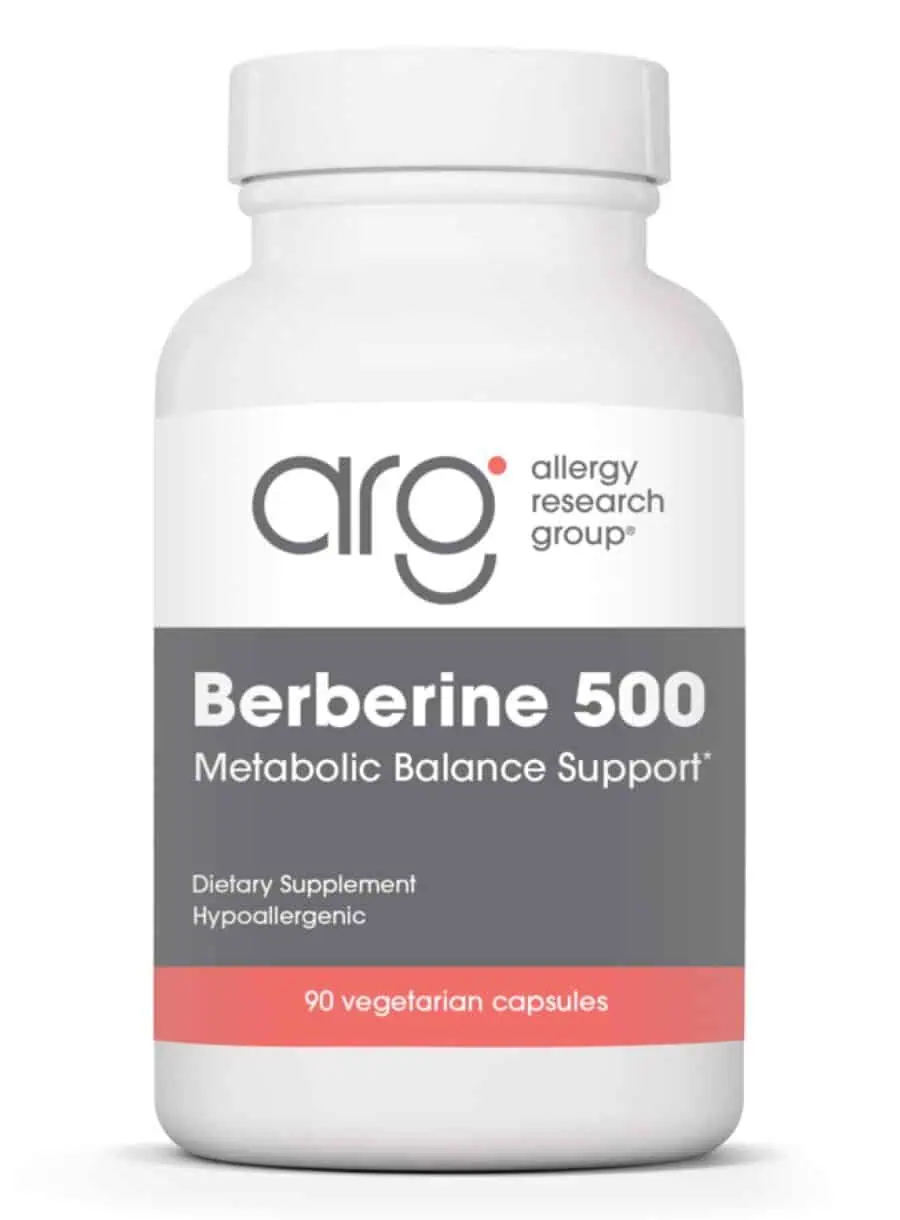 Allergy Research Group Berberine (Berberine HCl) 500 mg -- glucose metabolism, lipid balance.