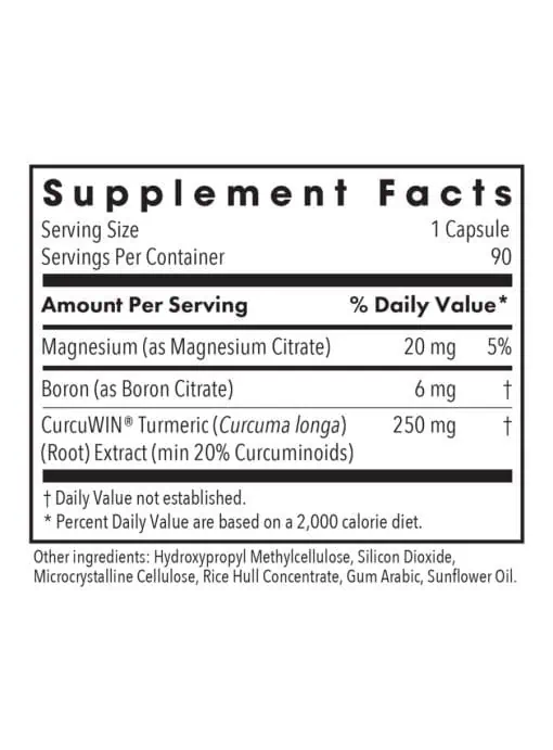 Allergy Research Group Boron Joint with CurcuWIN(R) -- joint support, curcumin supplement. - Back
