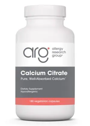 Allergy Research Group Calcium Citrate 150mg -- calcium supplement, hypoallergenic calcium.