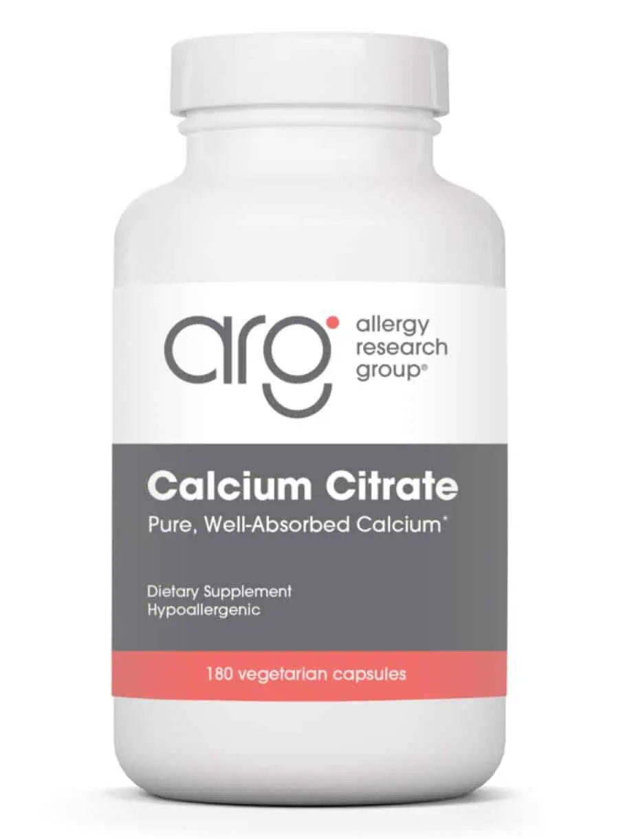 Allergy Research Group Calcium Citrate 150mg -- calcium supplement, hypoallergenic calcium.
