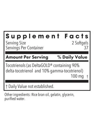 Allergy Research Group Delta-Fraction Tocotrienols 50mg -- tocotrienols, antioxidant support. - Back