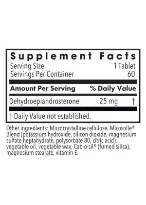 Allergy Research Group DHEA (micronized) 25 mg -- hormone balance, cognitive support. - Back