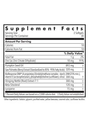 Allergy Research Group DIM Palmetto Detox Formula -- hormone detox, prostate support. - Back