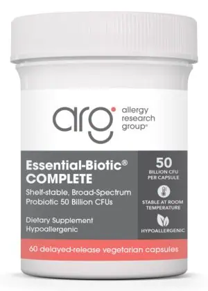Allergy Research Group Essential-Biotic Complete -- probiotic supplement, digestive health.