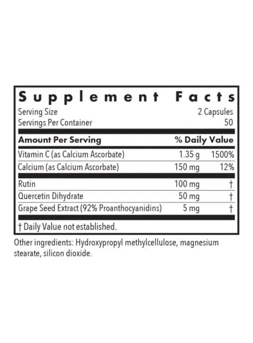 Allergy Research Group Esterol -- vitamin C, bioflavonoids - Back