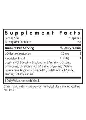 Allergy Research Group Free Aminos 750mg -- amino acids, dietary supplement. - Back