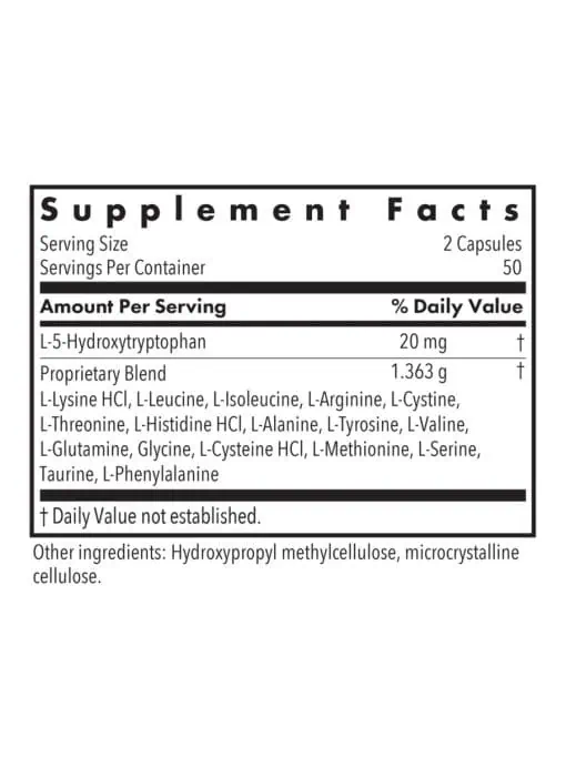 Allergy Research Group Free Aminos 750mg -- amino acids, dietary supplement. - Back