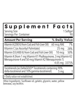 Allergy Research Group Full Spectrum Vitamin K -- vitamin K, vitamin D - Back