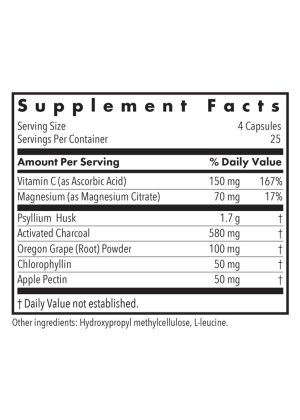 Allergy Research Group Gastro Cleanse w/Psyllium -- digestive health, detox support. - Back