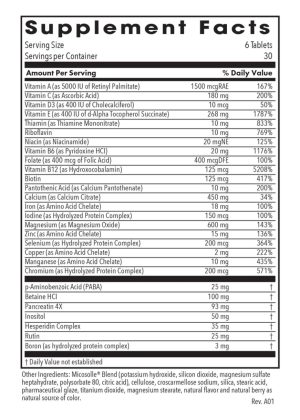 Allergy Research Group Gynovite Plus -- nutritional supplement, postmenopausal support. - Back