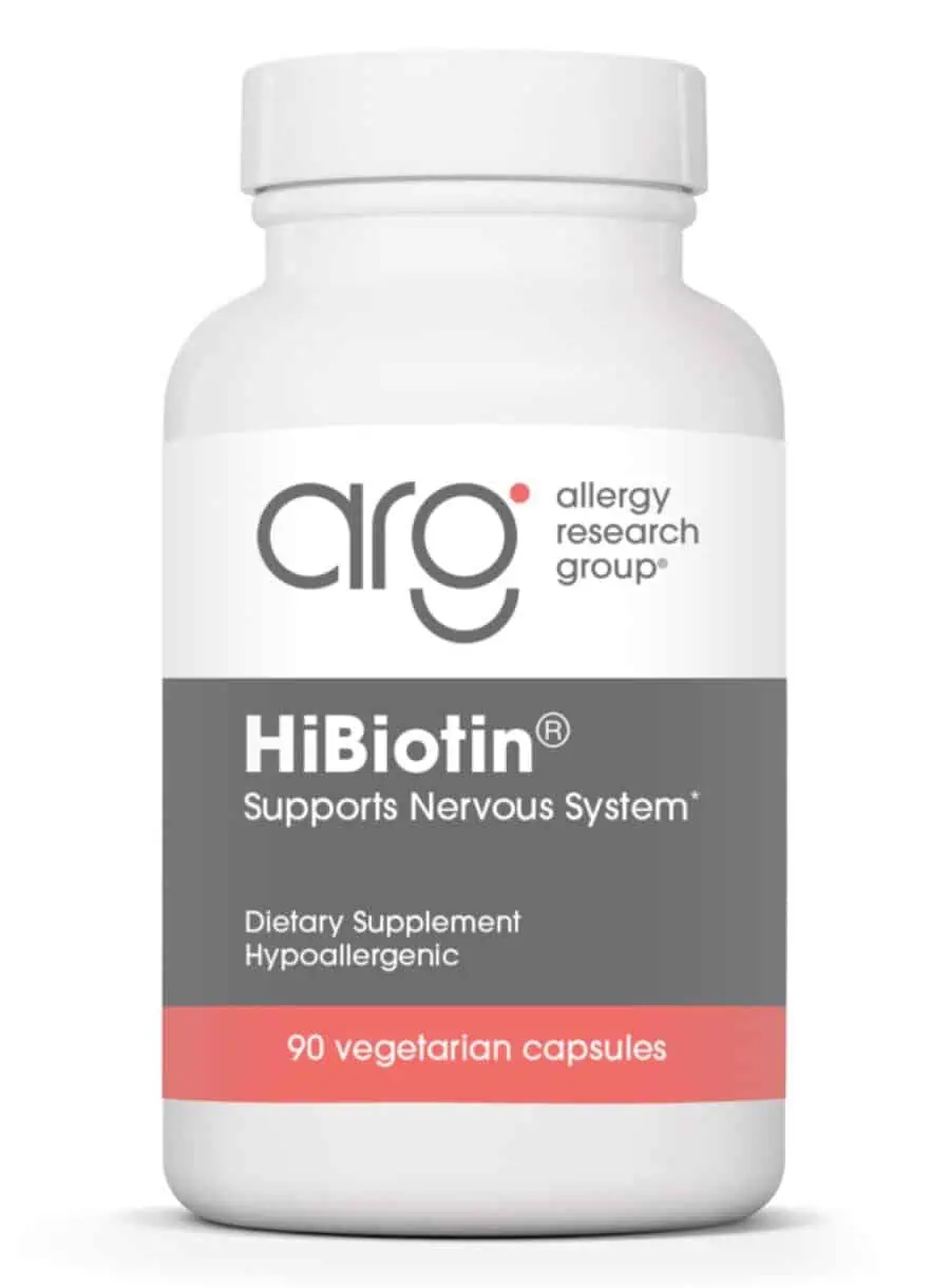 Allergy Research Group HiBiotin(R) -- high dose biotin, essential coenzyme.