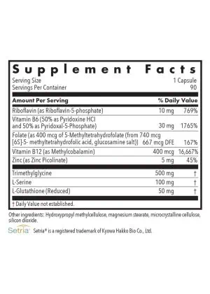 Allergy Research Group Homocysteine Plus -- methylation support, cardiovascular health. - Back