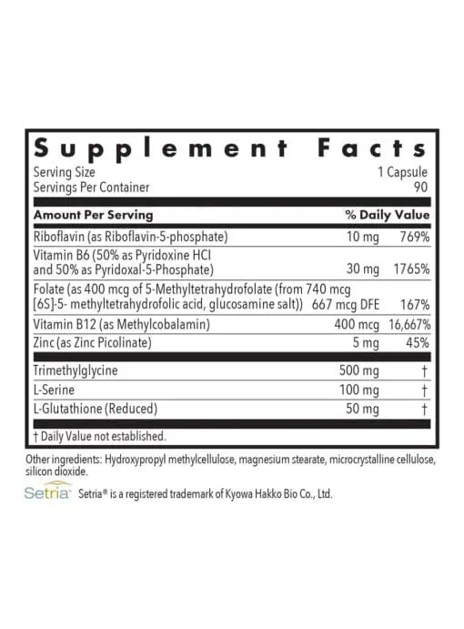 Allergy Research Group Homocysteine Plus -- methylation support, cardiovascular health. - Back