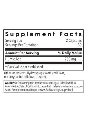 Allergy Research Group Humic Acid 750mg -- humic acid, immune support. - Back