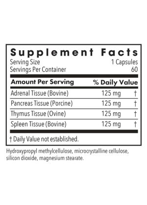 Allergy Research Group Immuno-Gland Plex -- immune support, glandular extracts. - Back