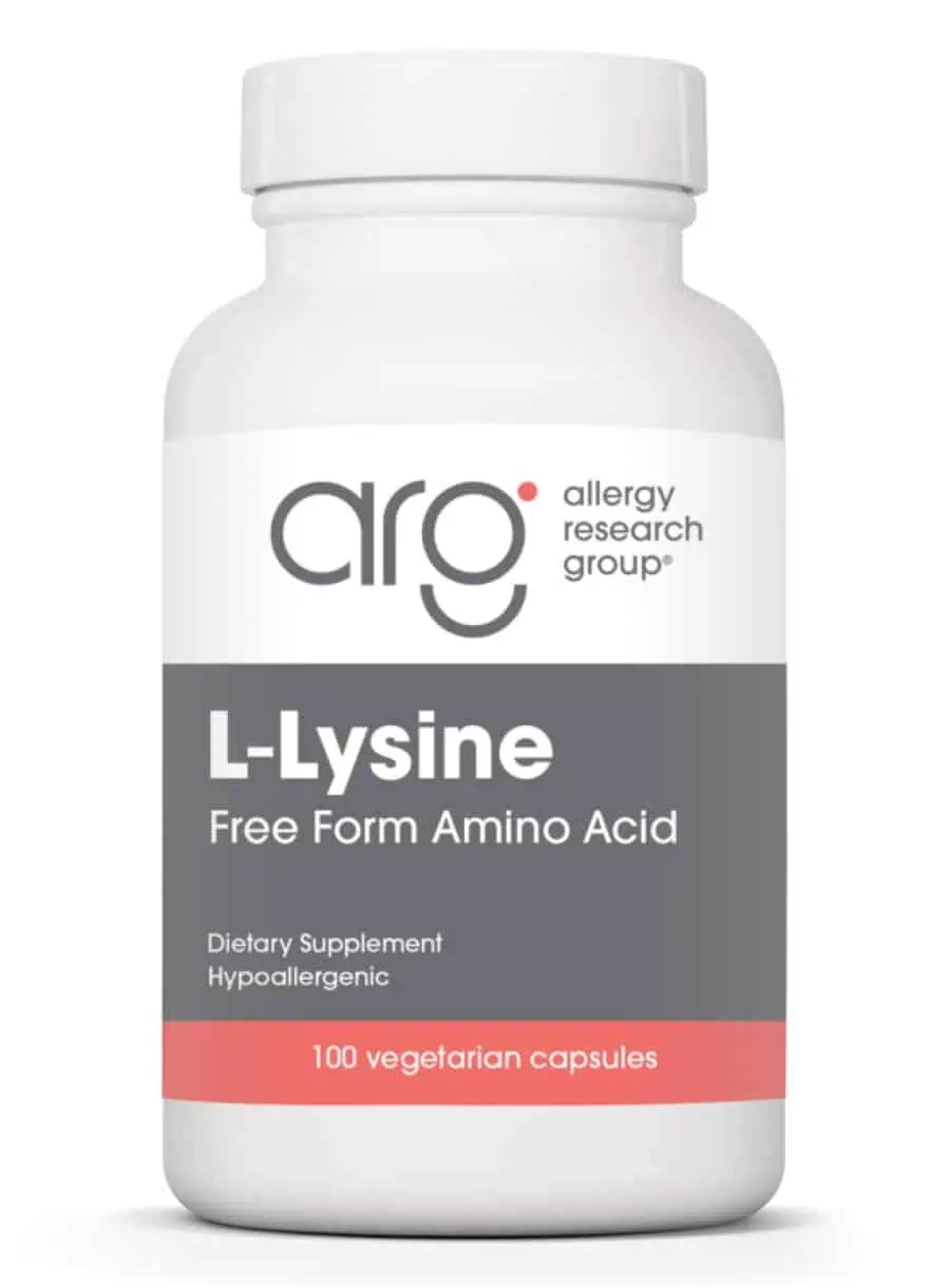 Allergy Research Group L-Lysine -- amino acid supplement, high purity.