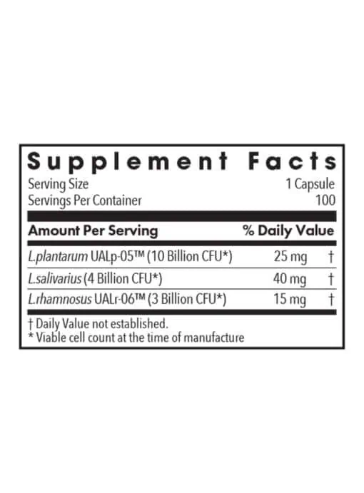 Allergy Research Group Lactobacillus Plantarum/Rhamnosus/Salivari -- probiotics, digestive health. - Back