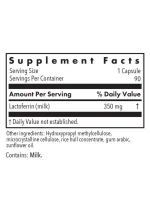 Allergy Research Group Laktoferrin 350mg -- immune support, iron transport. - Back