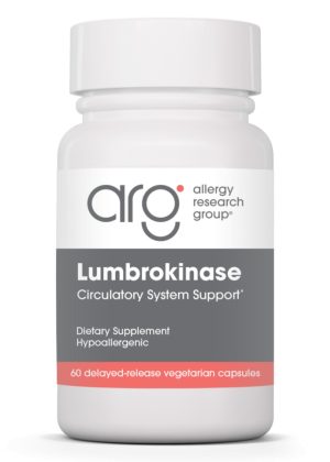Allergy Research Group Lumbrokinase Circulatory Systemic Enzymes -- circulatory support, cardiovascular