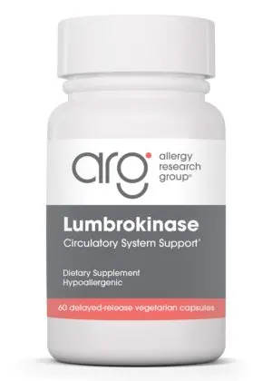 Allergy Research Group Lumbrokinase Circulatory Systemic Enzymes -- circulatory support, cardiovascular