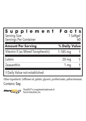 Allergy Research Group Lutein 20mg -- lutein supplement, eye health. - Back