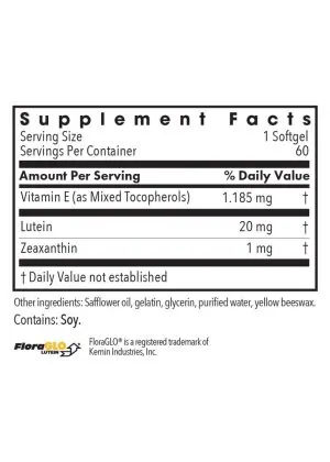 Allergy Research Group Lutein 20mg -- lutein supplement, eye health. - Back