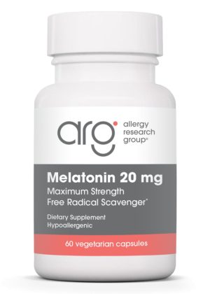 Allergy Research Group Melatonin 20mg -- sleep support, antioxidant properties.