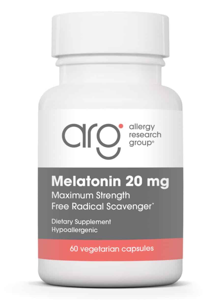 Allergy Research Group Melatonin 20mg -- sleep support, antioxidant properties.