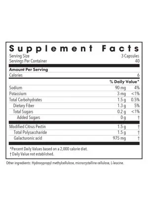 Allergy Research Group Modified Citrus Pectin -- dietary supplement, digestive health. - Back