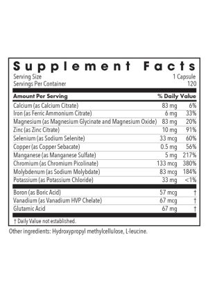 Allergy Research Group MultiMin -- mineral supplement, dietary minerals. - Back