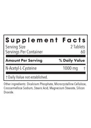 Allergy Research Group N-Acetyl-L-Cysteine (NAC) -- antioxidant support, sulfur source. - Back