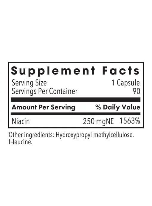 Allergy Research Group Niacin (Vit B3) -- niacin, vitamin B3. - Back