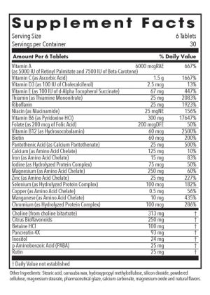 Allergy Research Group Optivite(R) -- multivitamin, PMS support. - Back