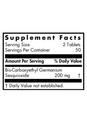 Allergy Research Group OrganoGermanium -- organic germanium, dietary supplement. - Back