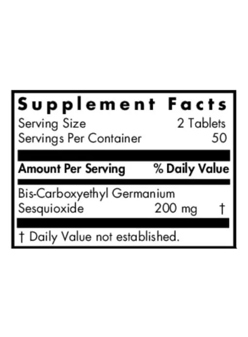 Allergy Research Group OrganoGermanium -- organic germanium, dietary supplement. - Back