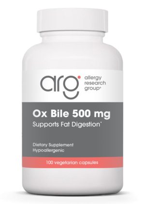 Allergy Research Group Ox Bile 500 mg Digest -- bile salts, fat digestion.