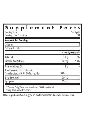 Allergy Research Group Palmetto Complex II -- prostate health, saw palmetto extract. - Back