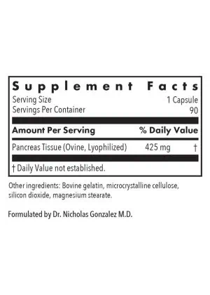 Allergy Research Group Pancreas Natural Glandular (Lamb) -- pancreatic support, digestive health. - Back